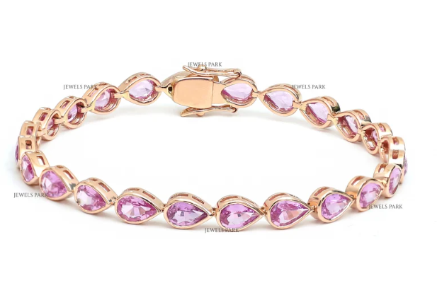 JPBRC-214/1151 Pink Sapphire Bracelet | 18K