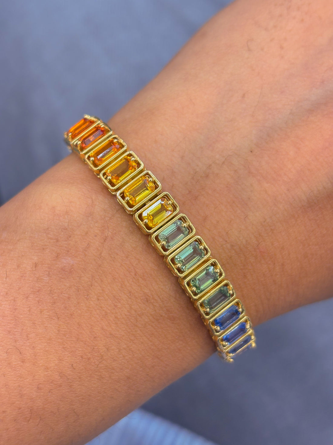 JPBRC-217/1154 Rainbow Bracelet | 18K