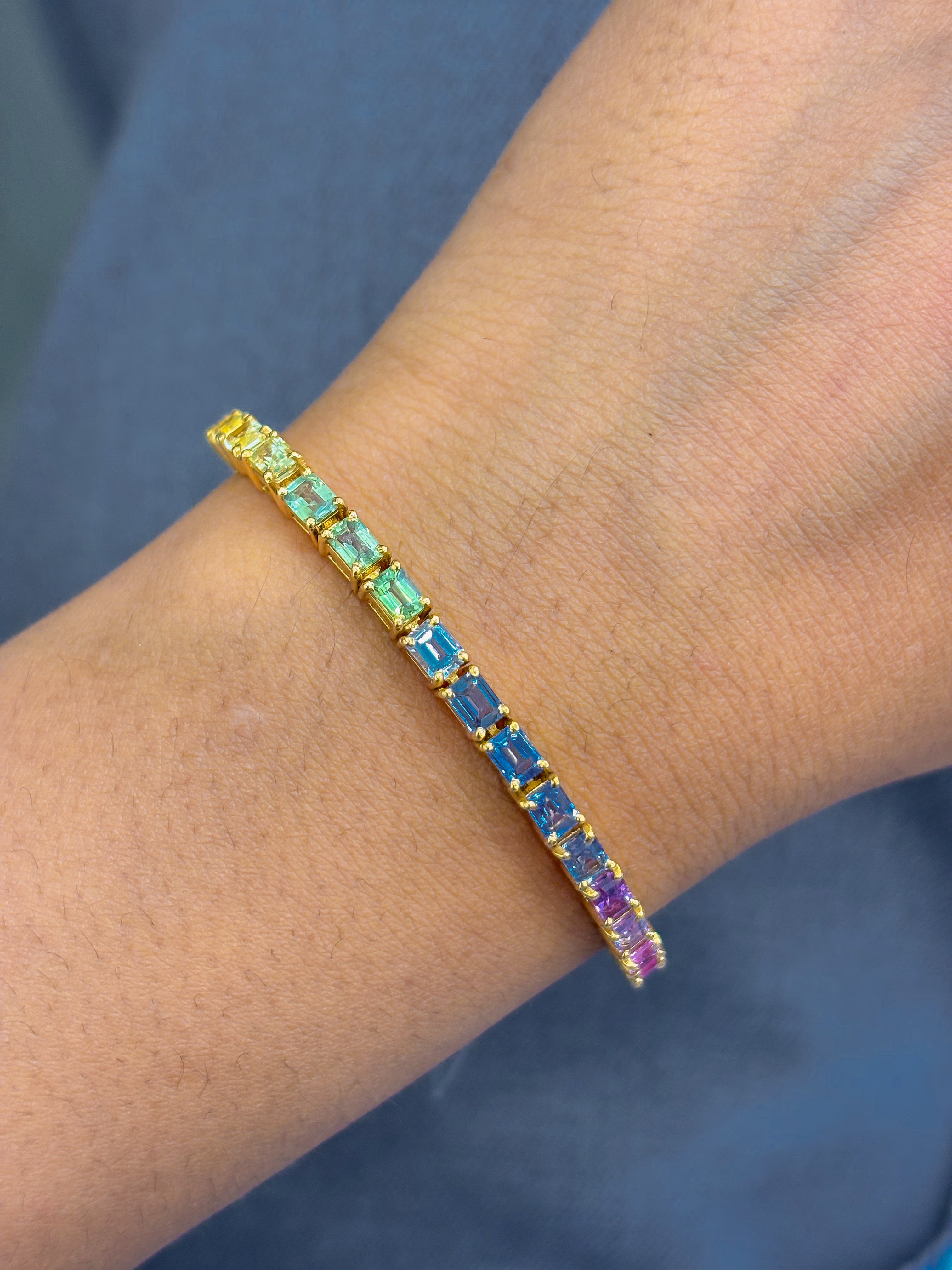 JPBRC-218/1155 Rainbow Bracelet | 18K
