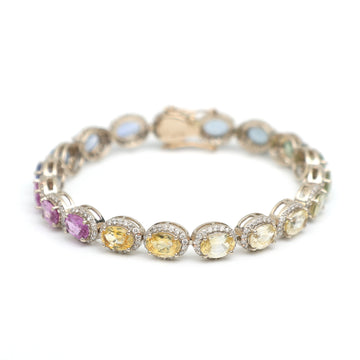 JPBRC-222/1191 Rainbow Bracelet | 18K