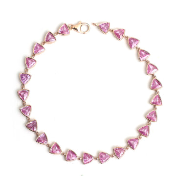 JPBRC-233/1200 Pink Sapphire Bracelet | 18K