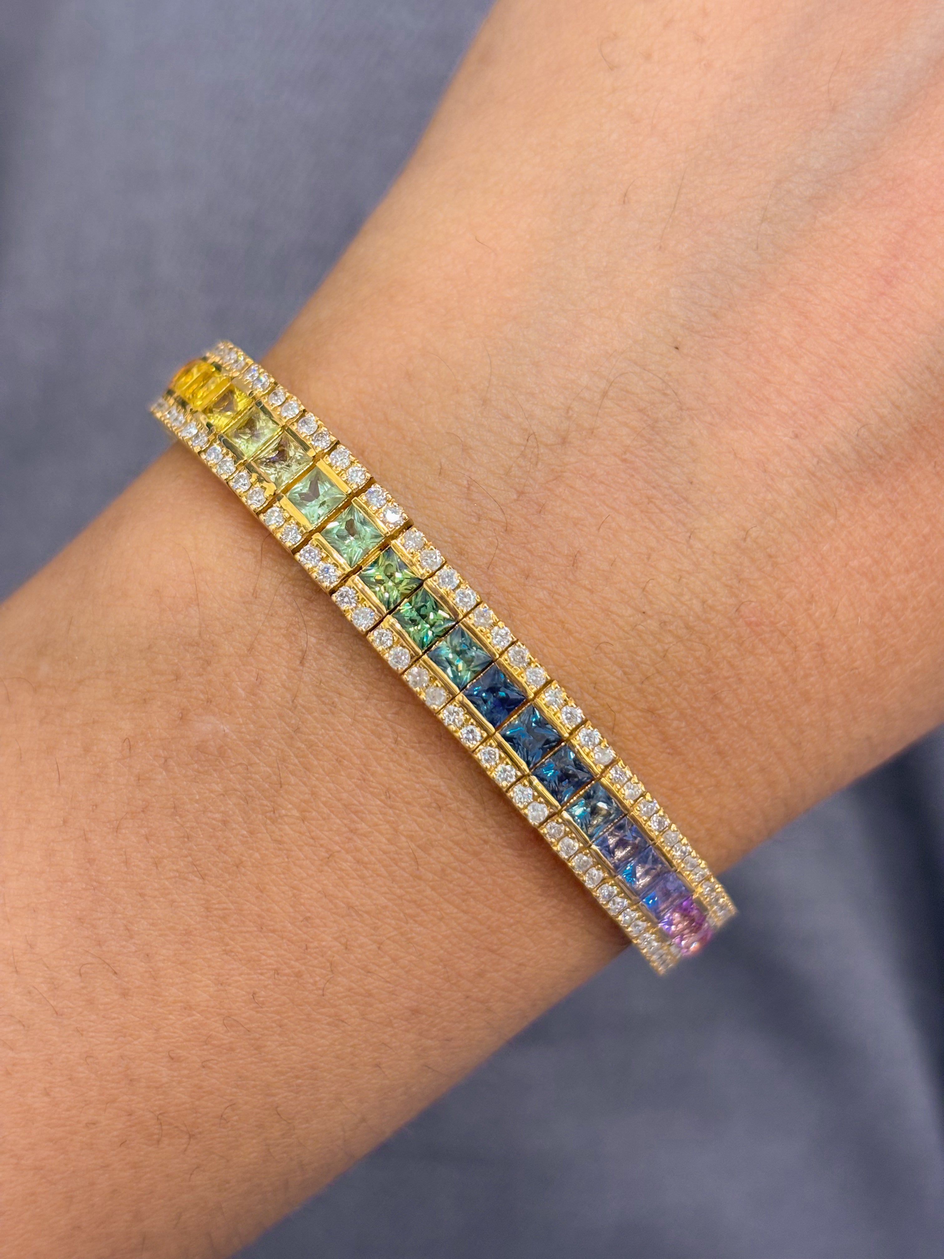 JPBRC-243/1209 Rainbow Bracelet | 18K