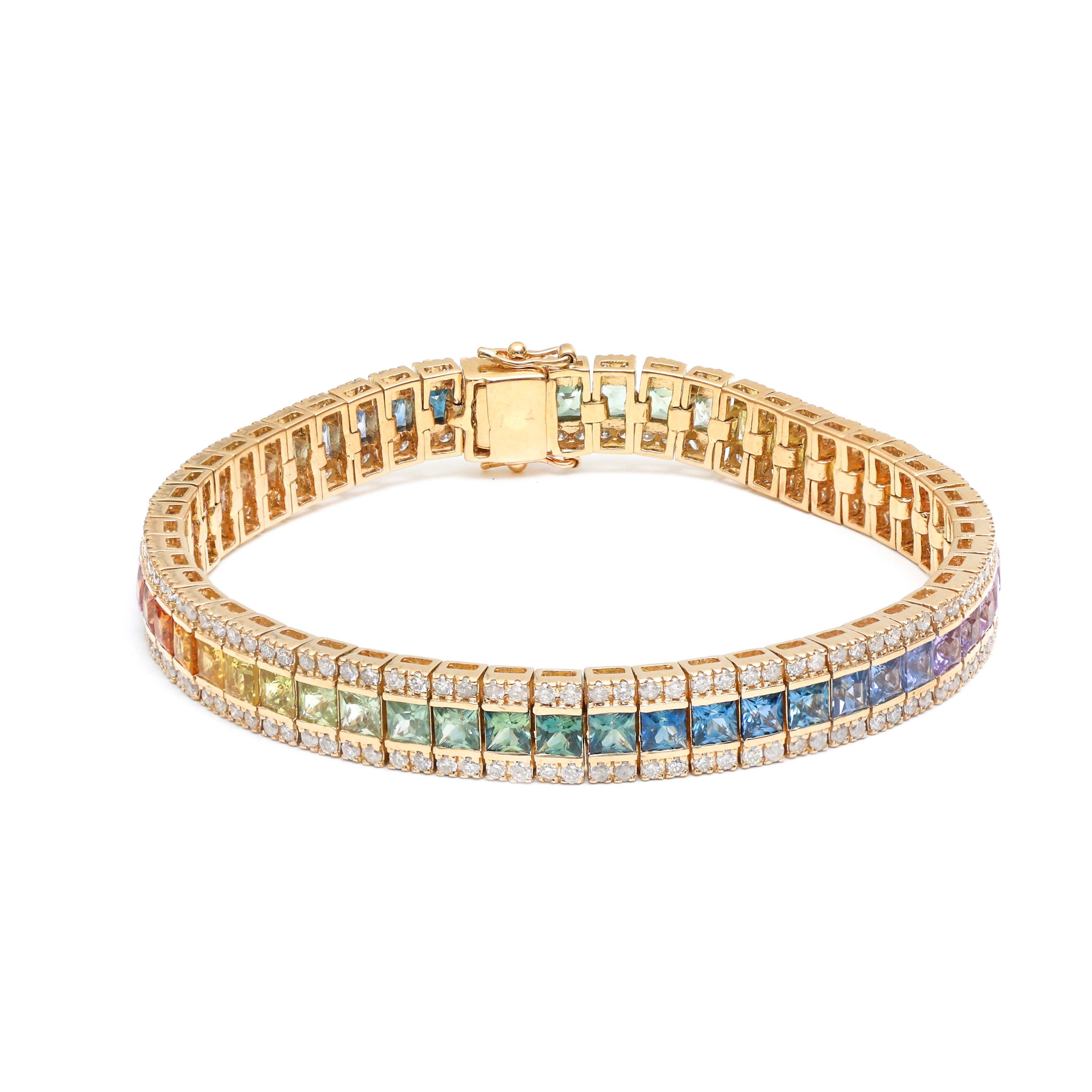 JPBRC-243/1209 Rainbow Bracelet | 18K