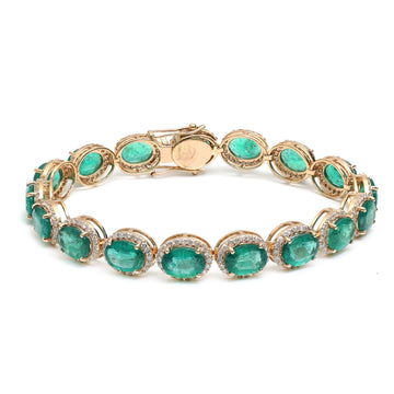 JPBRC-244/1210 Emerald Bracelet | 18K