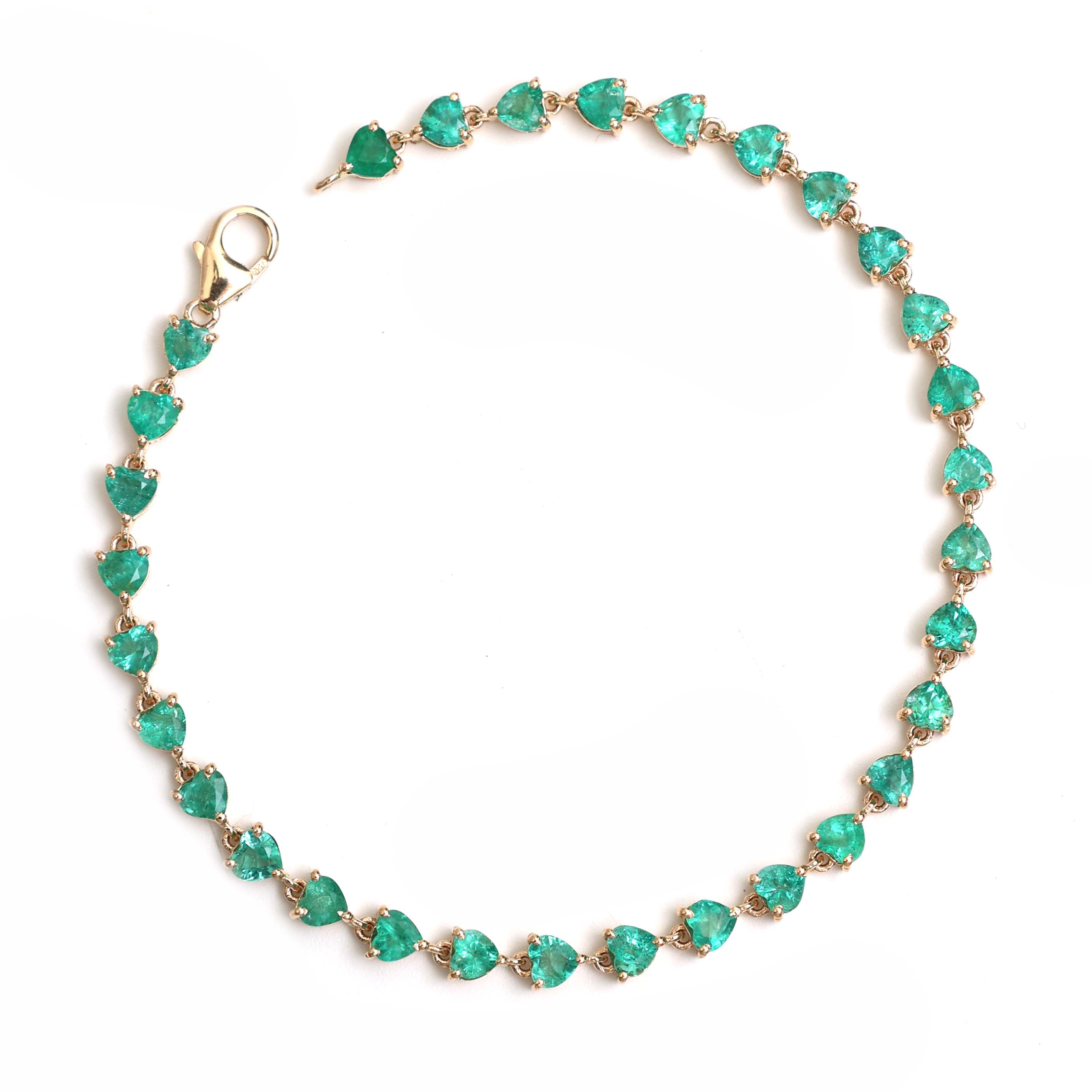 JPBRC-249/1214 Emerald Bracelet | 18K