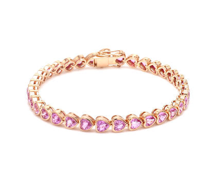 JPBRC-257/1220 Pink Sapphire Bracelet | 18K