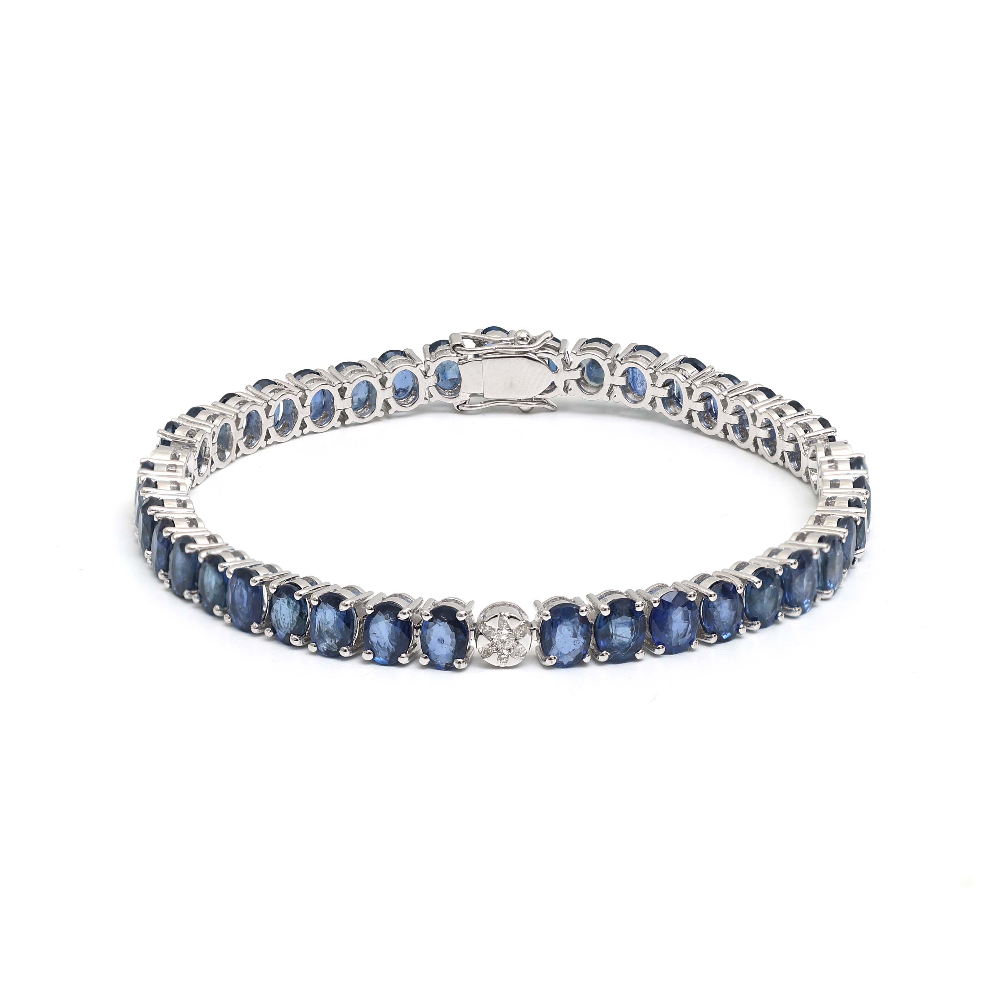 JPBRC-262/1225 Blue Sapphire Bracelet | 18K