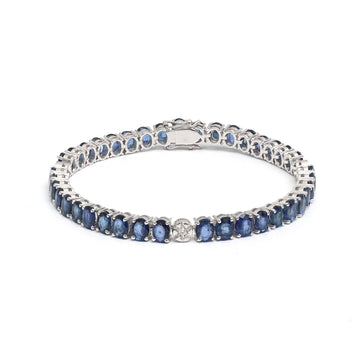 JPBRC-262/1225 Blue Sapphire Bracelet | 18K