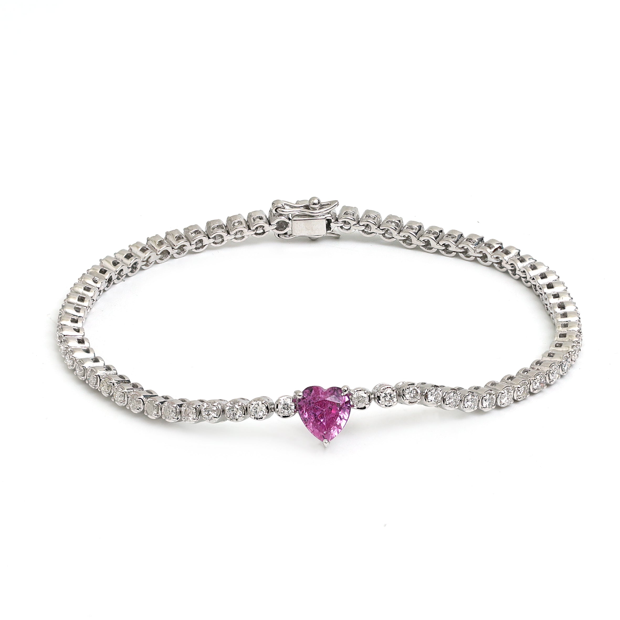 JPBRC-280/1850 Pink Sapphire Bracelet | 18K
