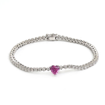 JPBRC-280/1850 Pink Sapphire Bracelet | 18K
