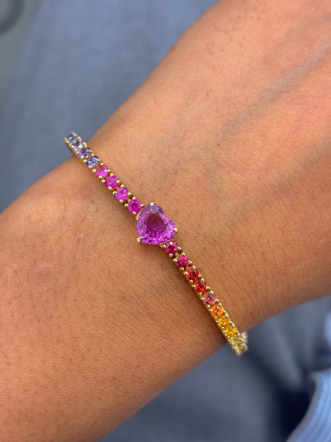 JPBRC-281/1848 Rainbow Bracelet | 18K