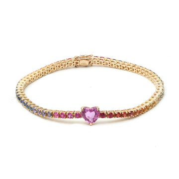 JPBRC-281/1848 Rainbow Bracelet | 18K