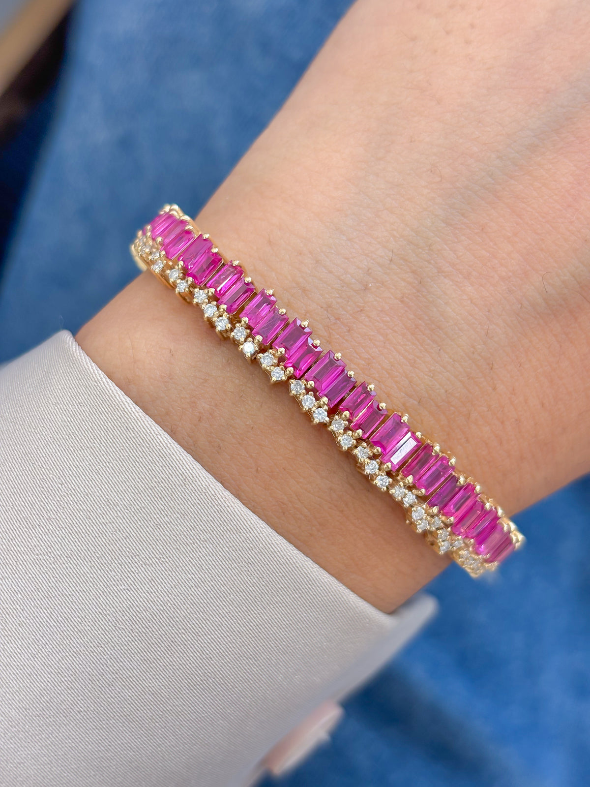 JPBRC-287/1879 Ruby Bracelet | 14K