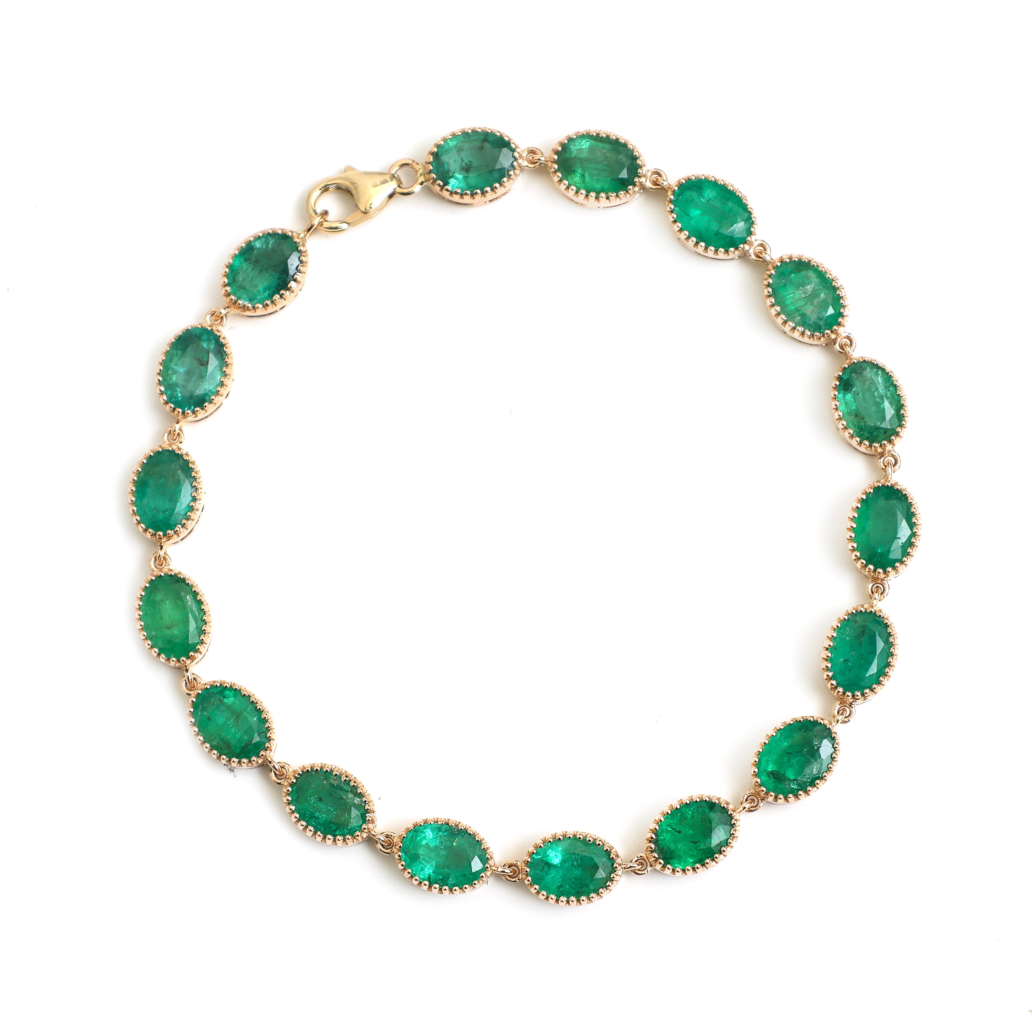 JPBRC-305/2034 Emerald Bracelet | 14K