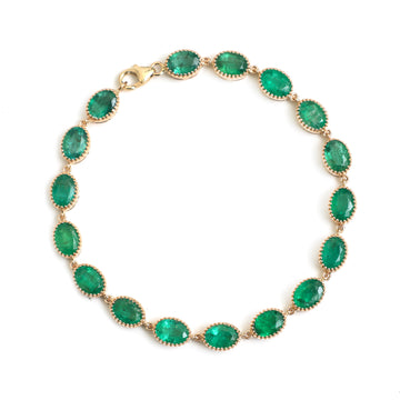 JPBRC-305/2034 Emerald Bracelet | 14K