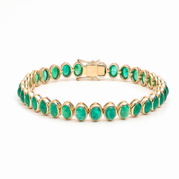 JPBRC-319/2177 Emerald Bracelet | 14K