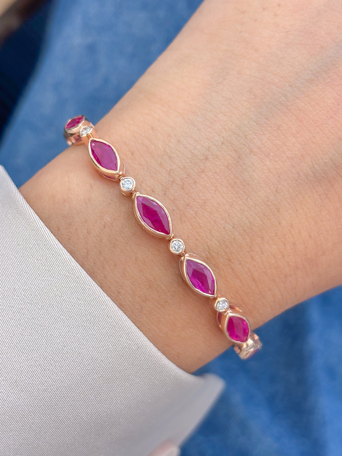 JPBRC-327/2254 Ruby Bracelet | 14K