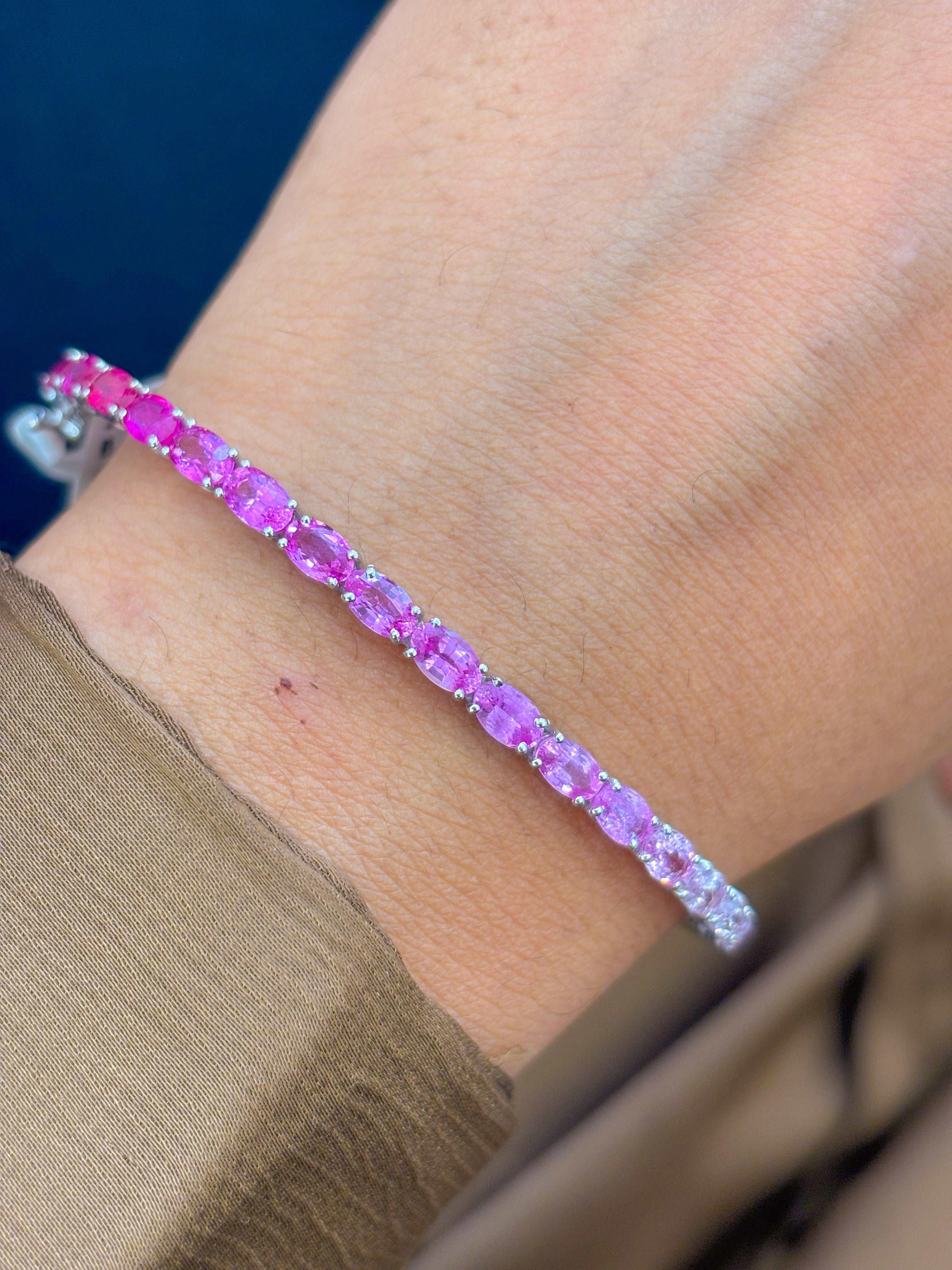 JPBRC-438/2984 Pink Sapphire Bracelet | 18K