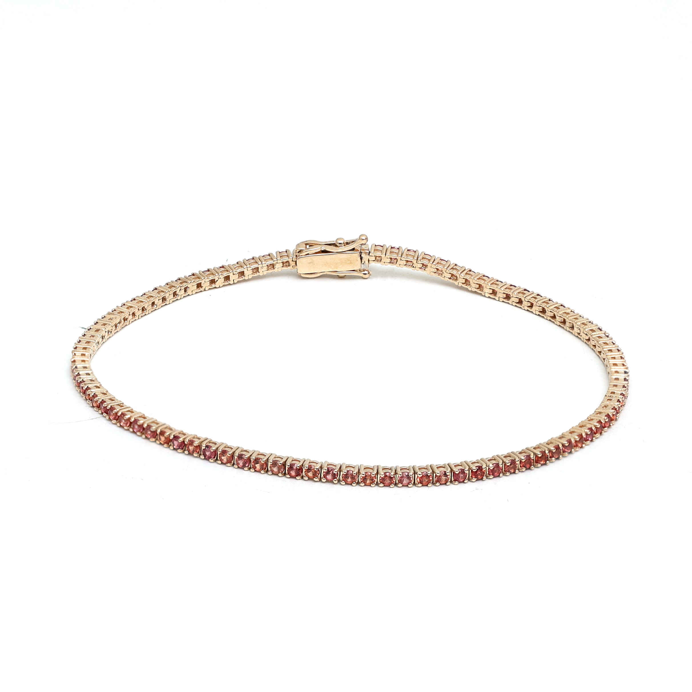JPBRC-490/3198 Orange Sapphire Bracelet | 14K