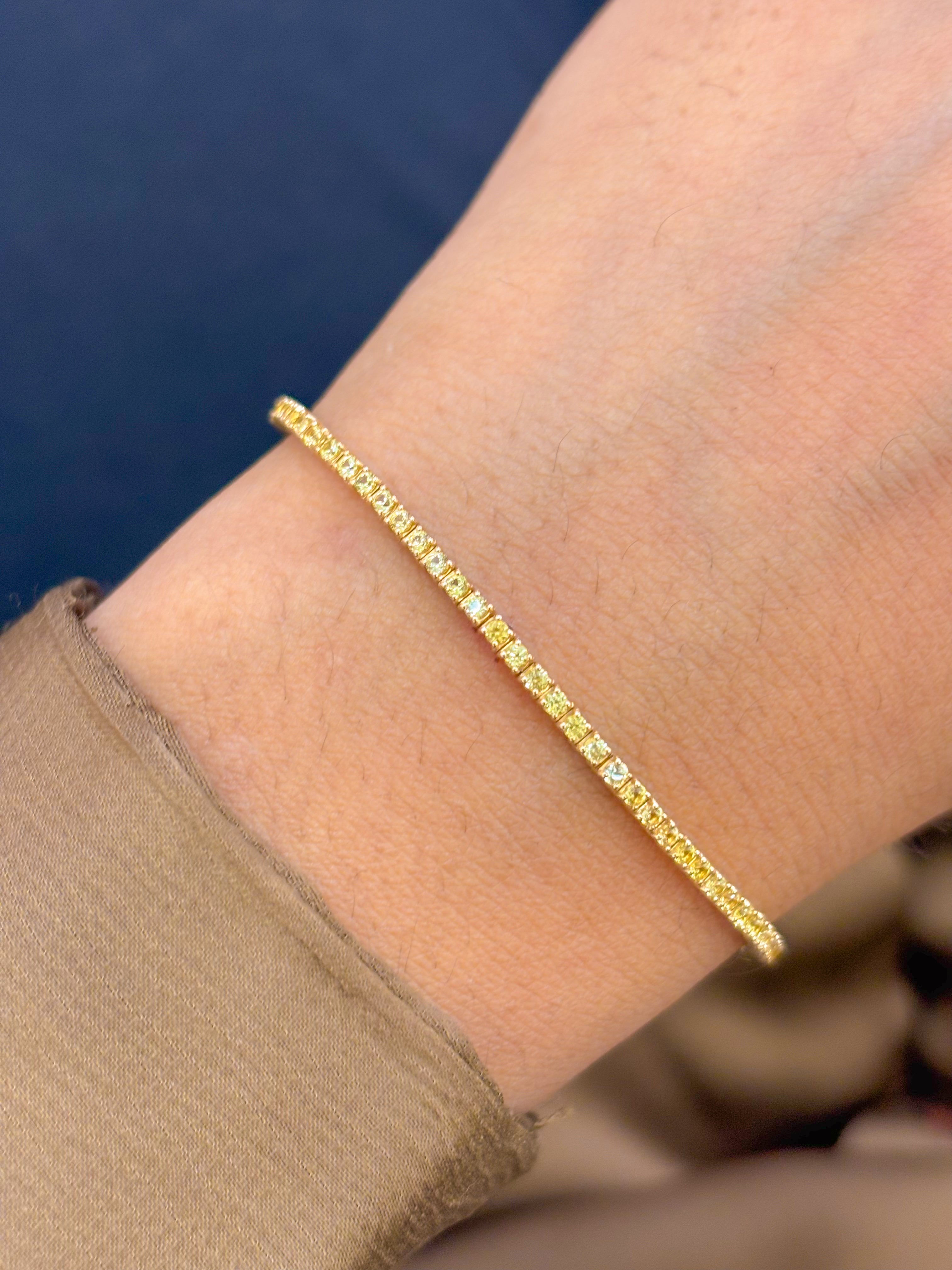 JPBRC-492/3200 Yellow Sapphire Bracelet | 14K