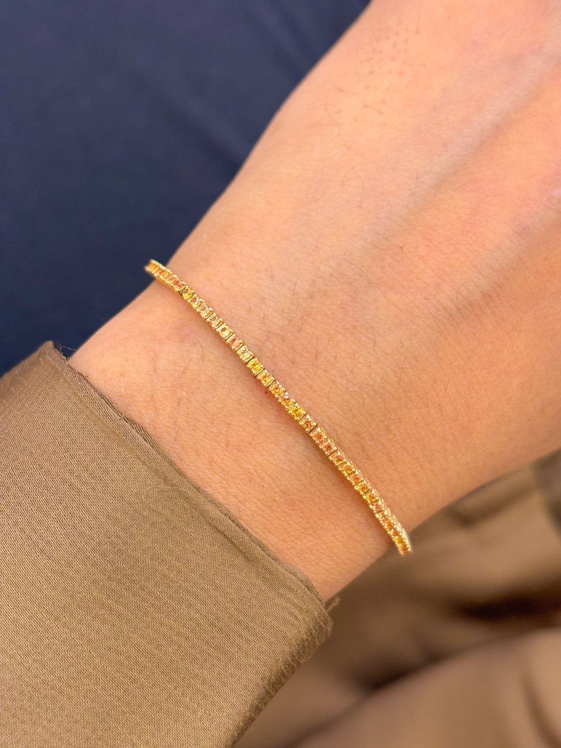 JPBRC-498/3211 Orange Sapphire Bracelet | 14K