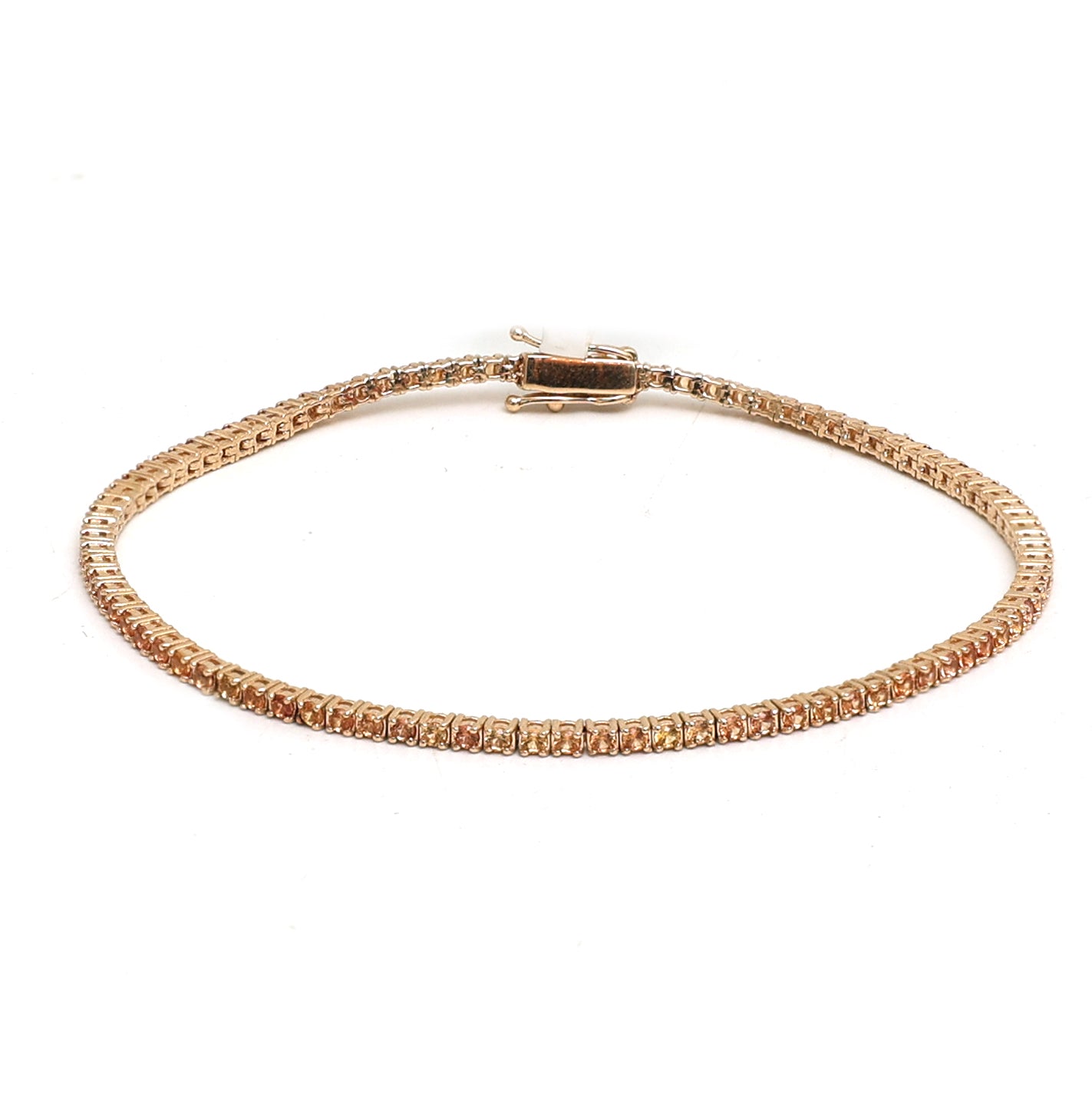 JPBRC-498/3211 Orange Sapphire Bracelet | 14K