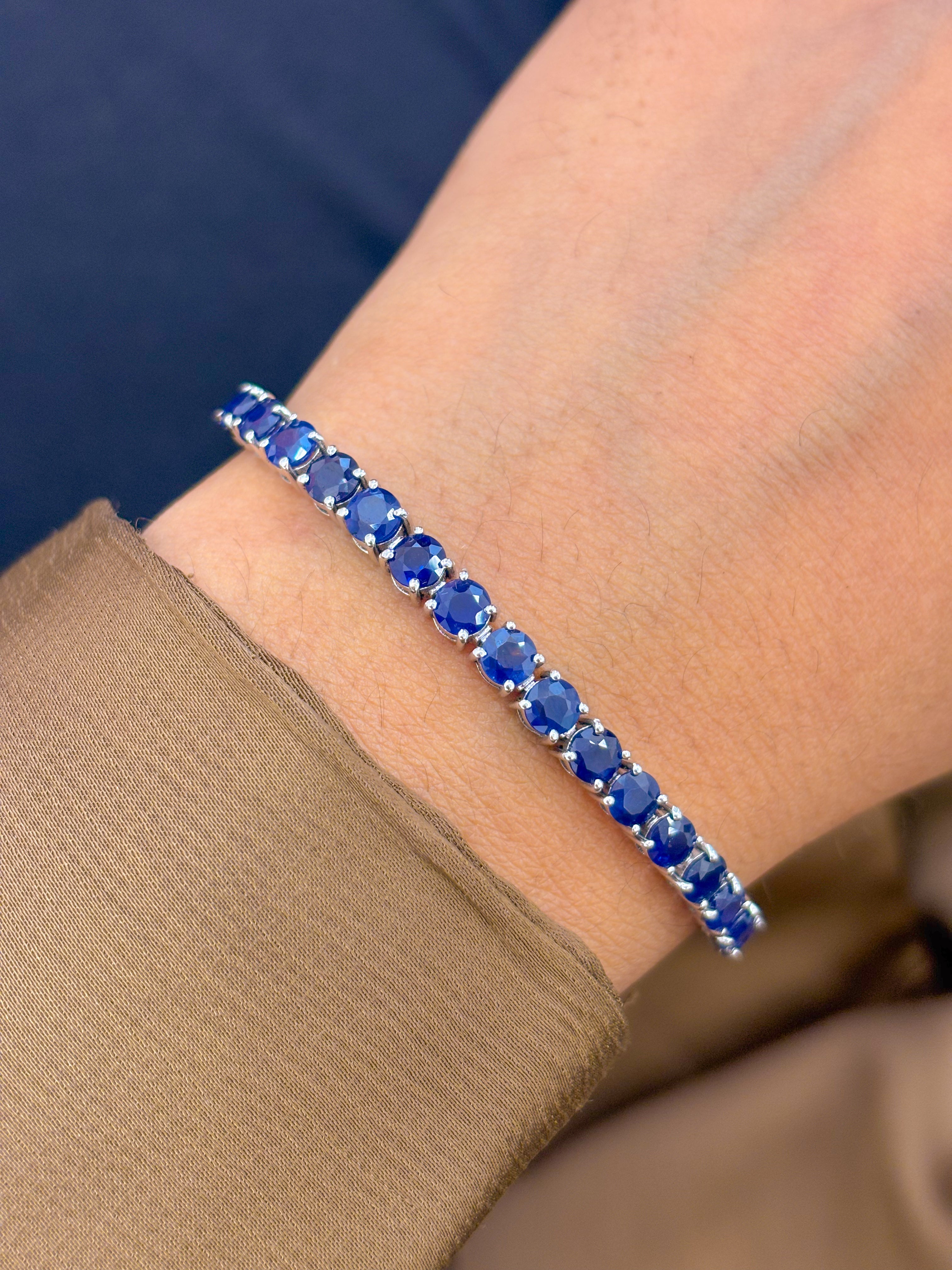 JPBRC-532/3464 Blue Sapphire Bracelet | 14K