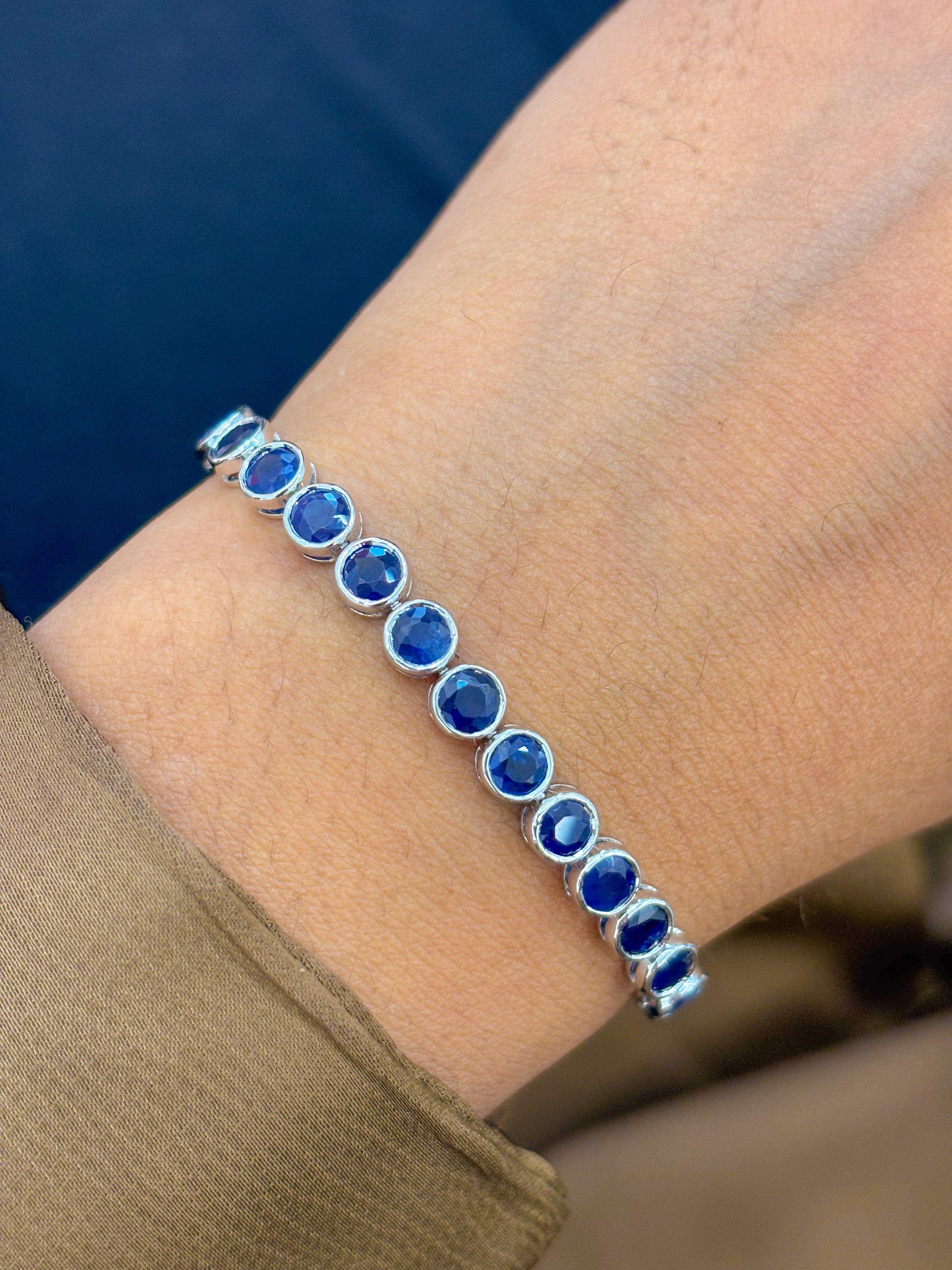 JPBRC-558/3630 Blue Sapphire Bracelet | 14K