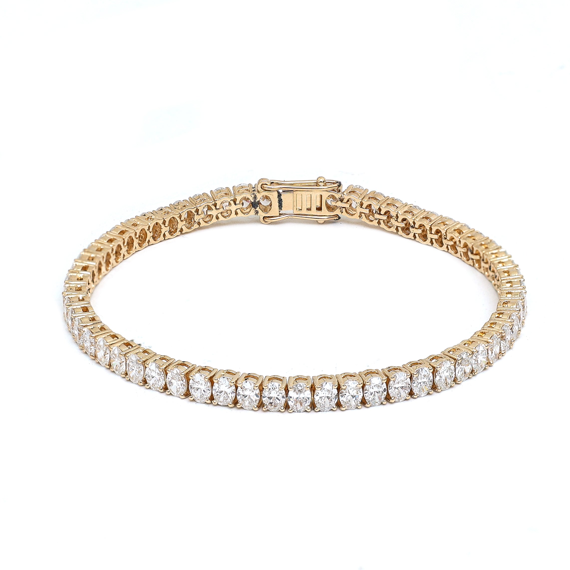 JPBRC-594/4241 Lab Grown Diamond Oval Bracelet | 18K
