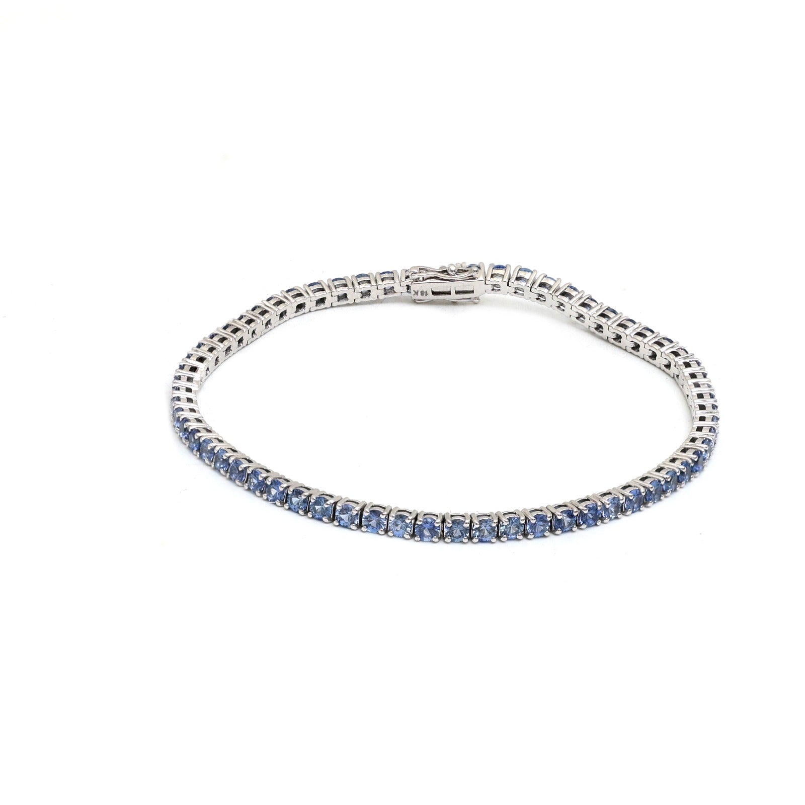 JPBRC-656/4738 Blue Sapphire Round 2.65 Bracelet | 18K