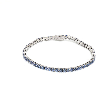 JPBRC-656/4738 Blue Sapphire Round 2.65 Bracelet | 18K