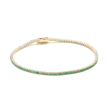 JPBRC-837/6124 Emerald Round 1.50Mm Bracelet | 14K
