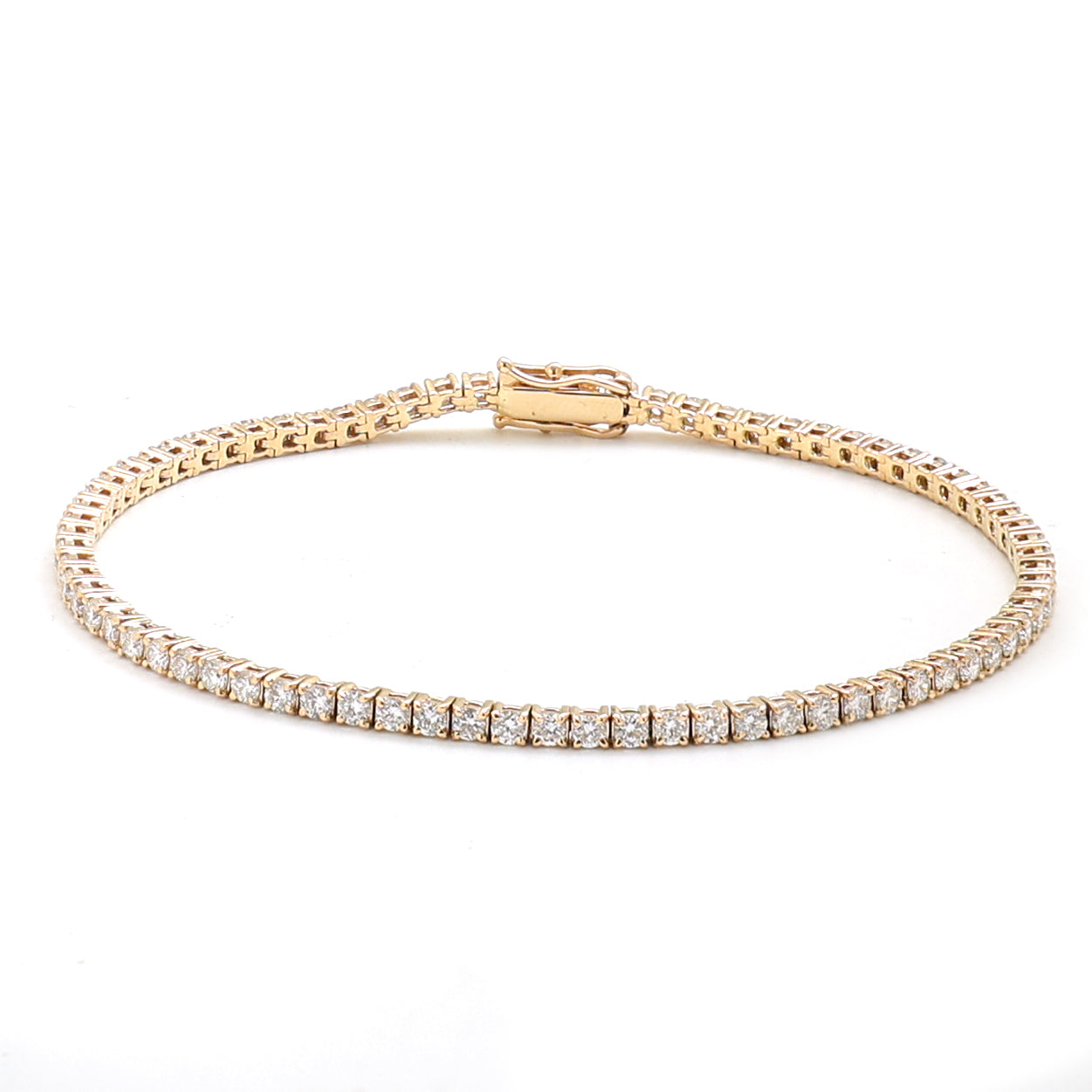 JPBRC-895/6314 Lab Grown Diamond Round 2Mm Bracelet | 14K