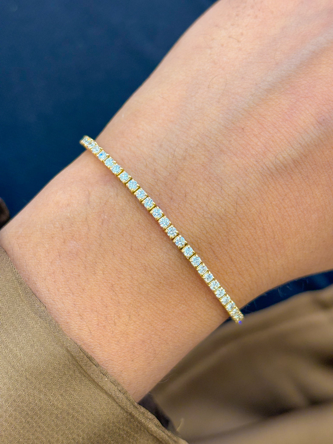 JPBRC-938/6494 Diamond Round 2Mm Bracelet | 18K