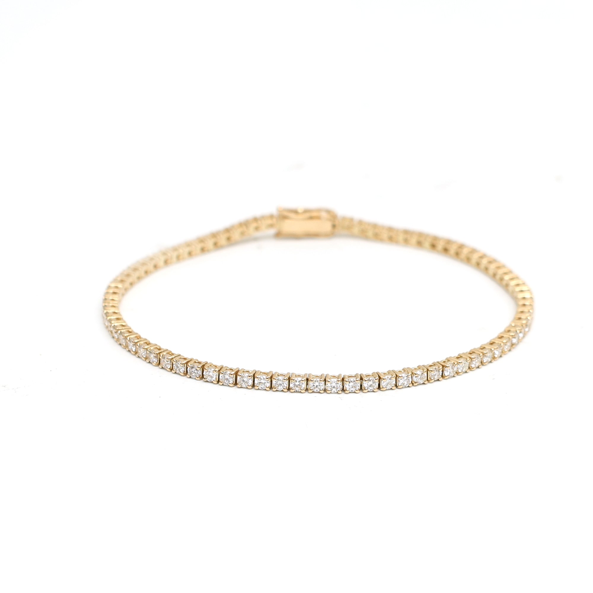 JPBRC-938/6494 Diamond Round 2Mm Bracelet | 18K