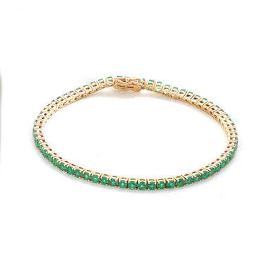 JPBRC-945/6532 Emerald Round 2.50Mm Bracelet | 18K