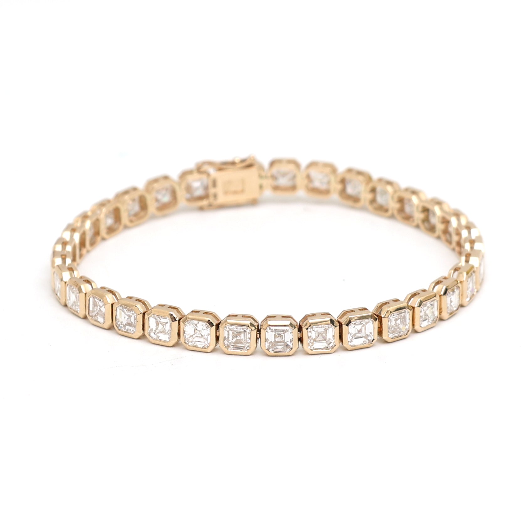 JPBRC-963/6791 Lab Grown Diamond Square Octagon Bracelet | 14K
