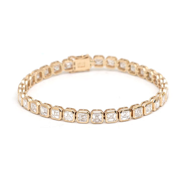 JPBRC-963/6791 Lab Grown Diamond Square Octagon Bracelet | 14K