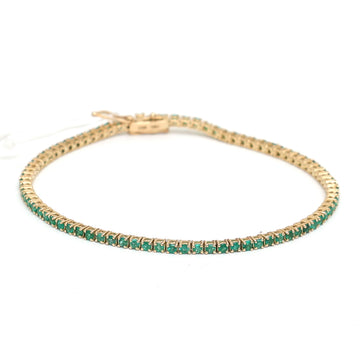 JPBRC-964/6792 Emerald Round 1.90Mm  Bracelet | 18K