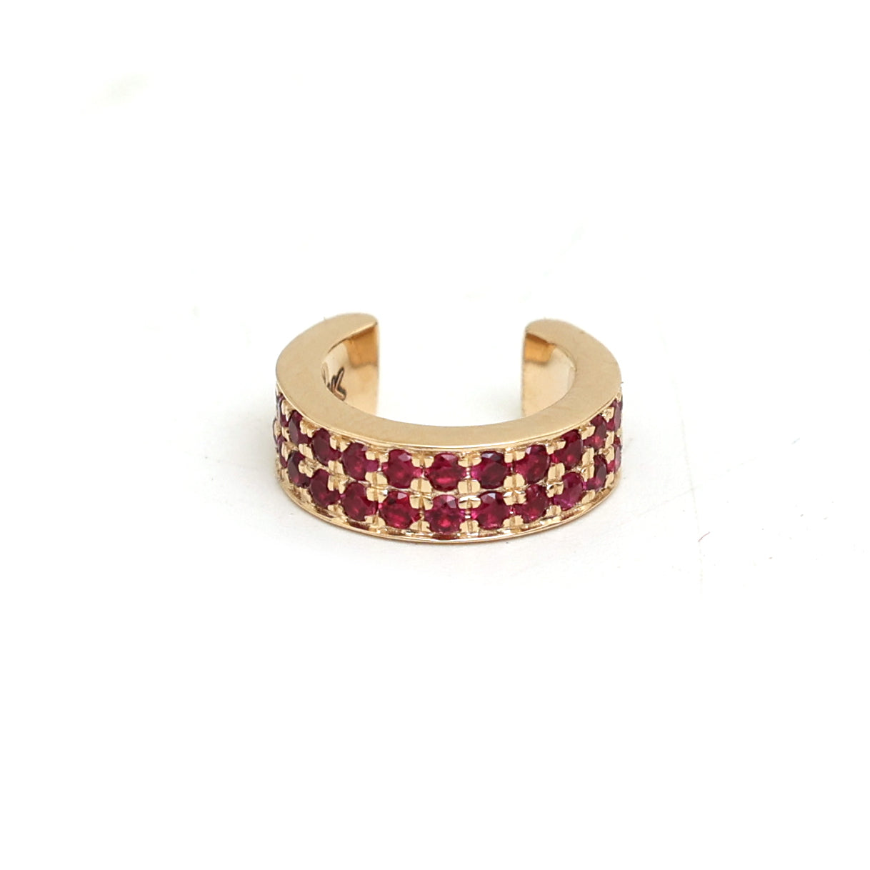 JPERG-1009/4875 Ruby Round Cuff Earring | 14K