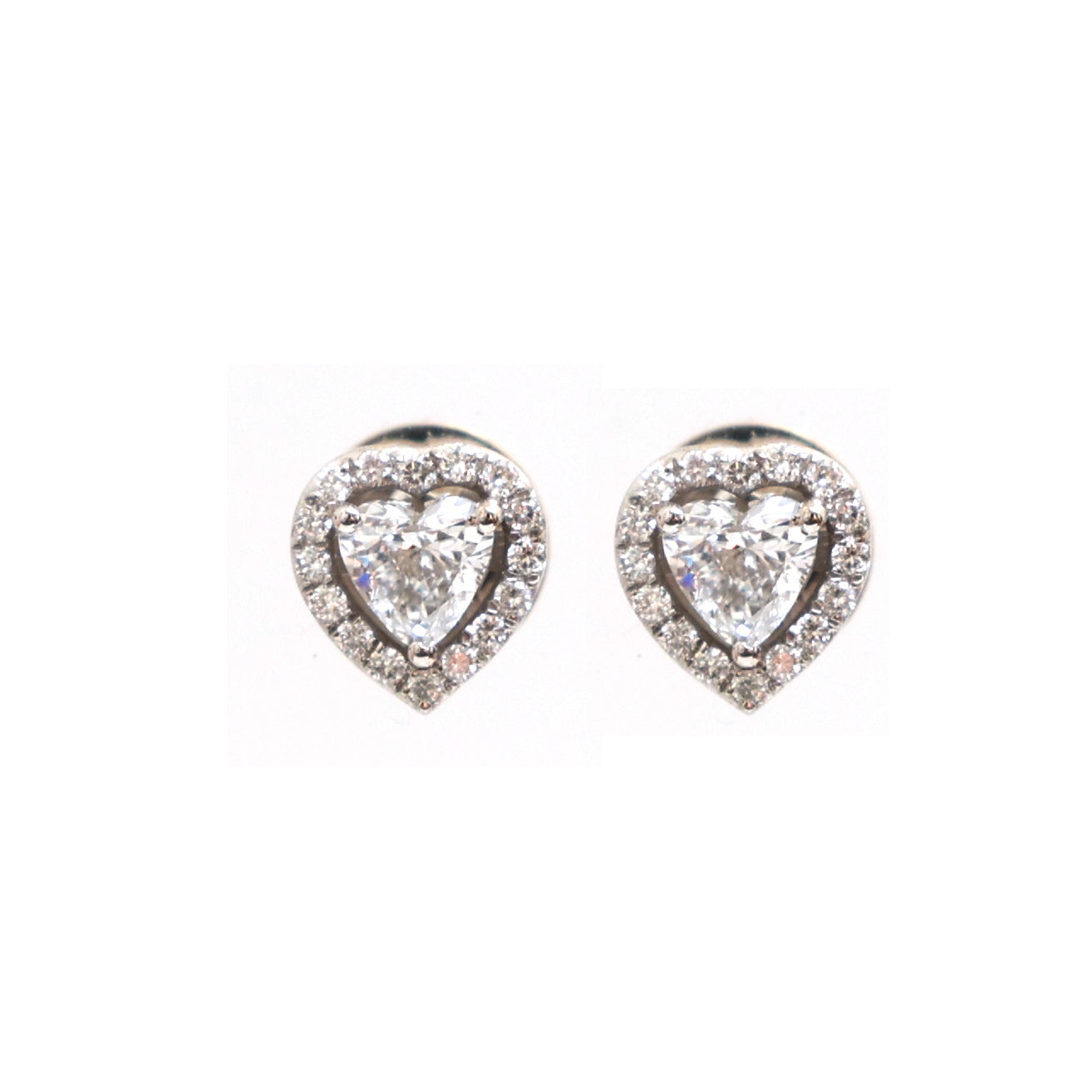 JPERG-1028/4911 Lab Grown Diamond Heart Studs Earring | 14K