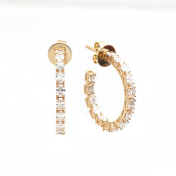 JPERG-1037/4926 Lab Grown Diamond Oval Hoops Earring | 14K