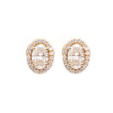 JPERG-1038/4922 Lab Grown Diamond Oval Studs | 14K