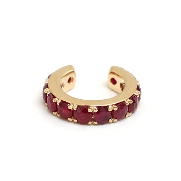 JPERG-1043/4931 Ruby Cuff Earring | 14K