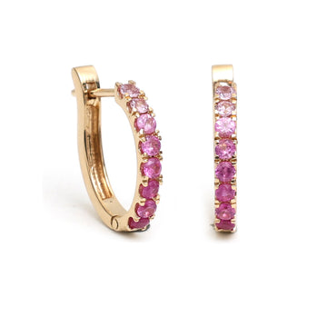 JPERG-1085/5061 Pink Sapphire Earring | 14K