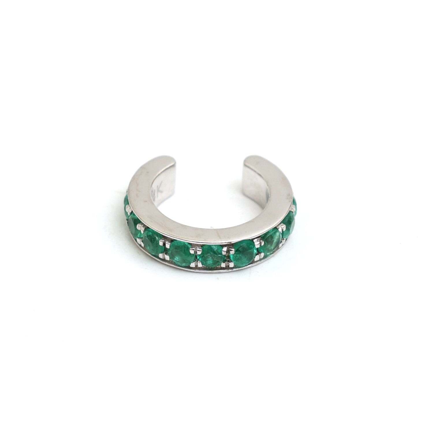 JPERG-1090/5083 Emerald Round 2Mm Cuff Earring | 14K