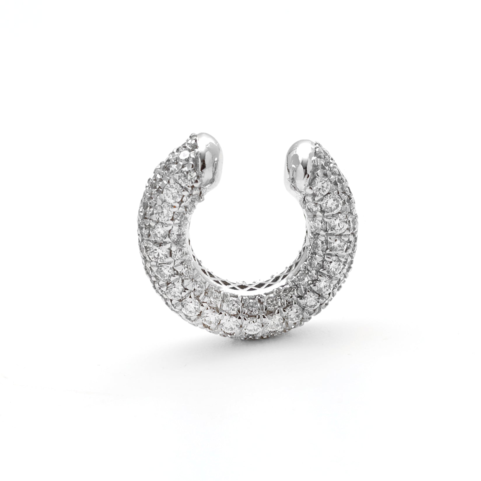 JPERG-1281/5556 Diamond Round Cuff Earring | 14K