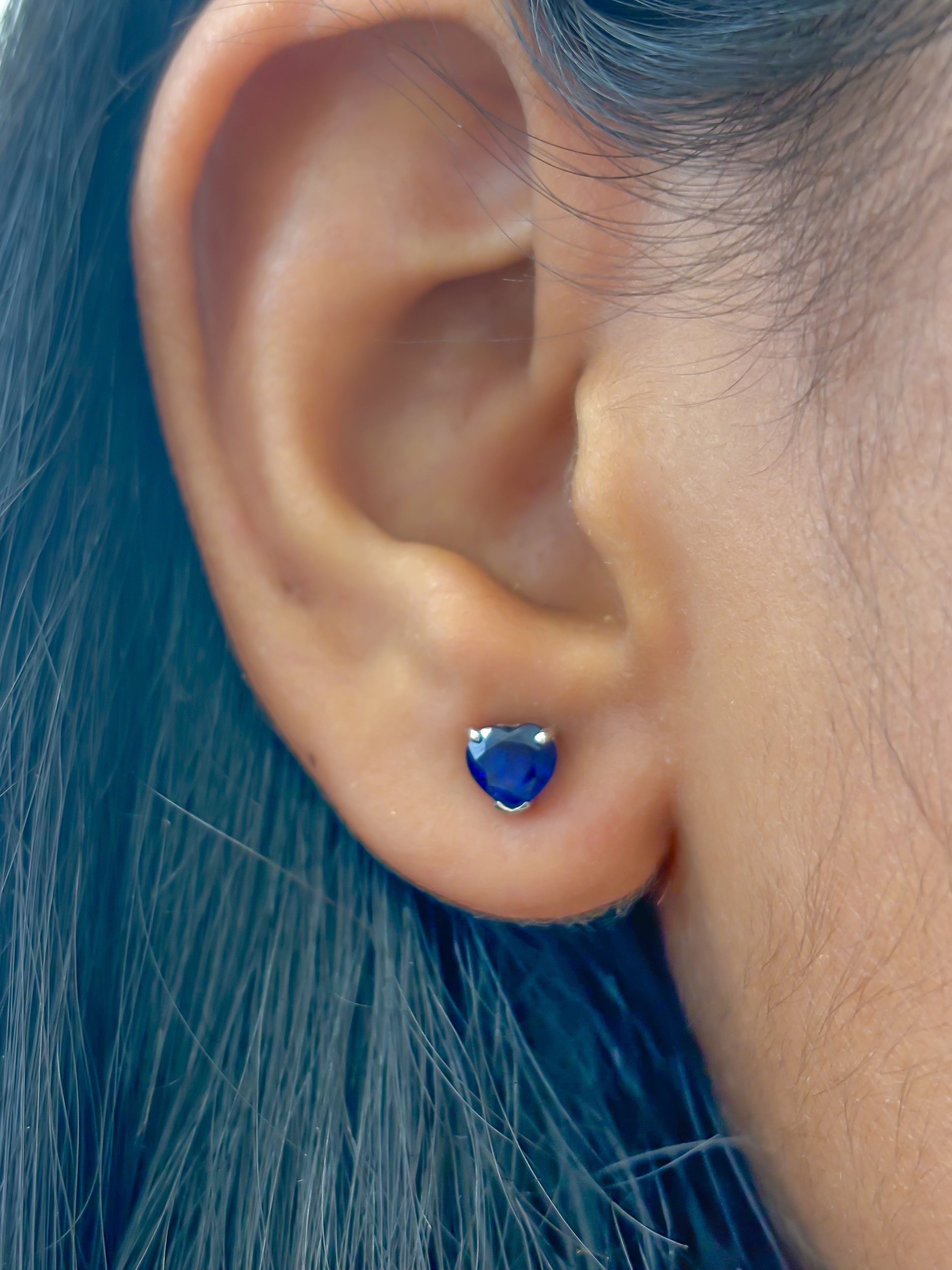JPERG-144/1272 Blue Sapphire Studs  Earring | 18K