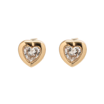 JPERG-1499/6027 Lab Grown Diamond Heart Bezel Studs Earring | 14K