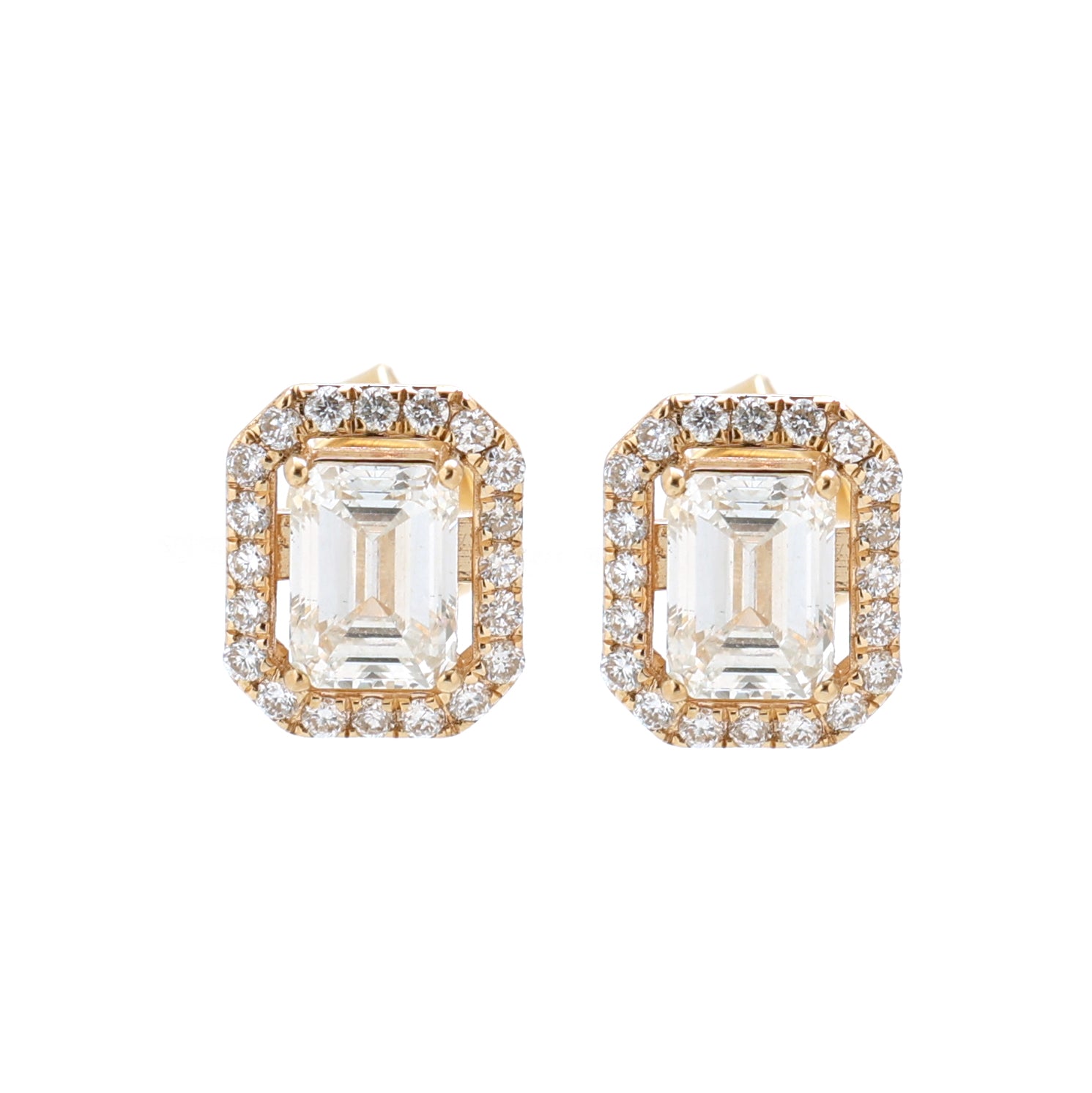 JPERG-1537/6155 Lab Grown Diamond Octagon With Diamond Ring | 14K